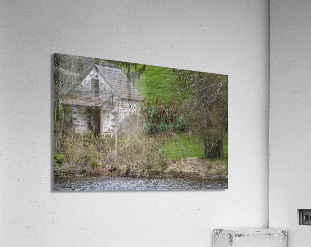 Spring House near the Lake Acrylic Print