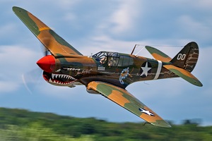 Curtiss P-40 Warhawk Low Altitude High Speed Pass