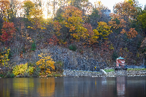 An autumn morning at the lake