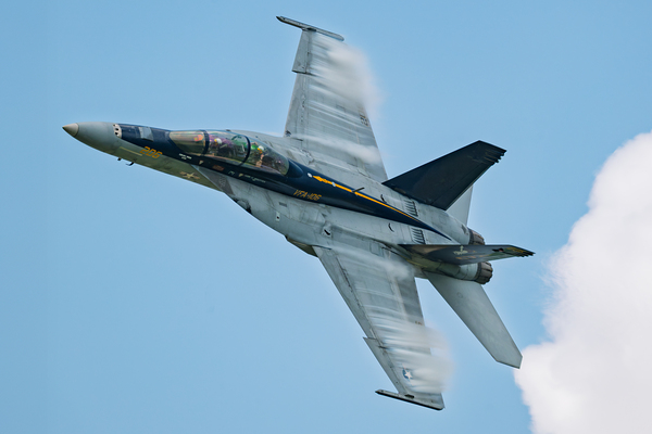 US Navy F-18 Super Hornet tearing through the Sky Print