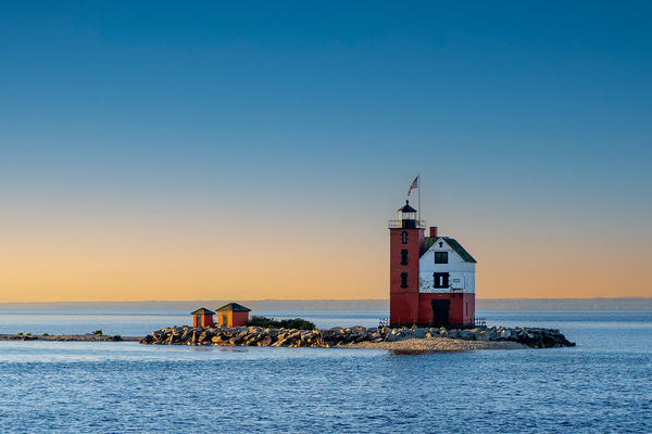 The Lighthouse near Mackinac Island Print