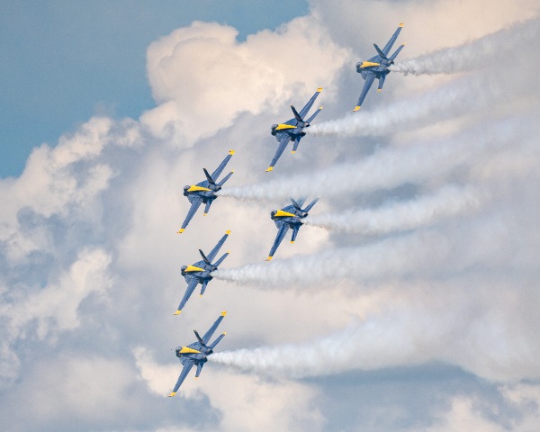 US Navy Blue Angels in the Delta Formation Print
