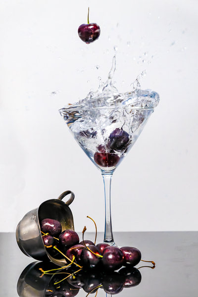 Cherries in a Vodka Martini Print
