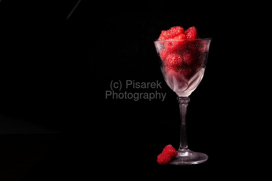 Raspberries in a Wine Glass  Print
