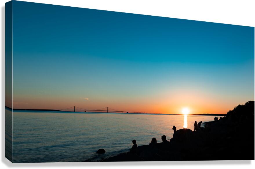 Sunset and the Mackinac Bridge Canvas Print