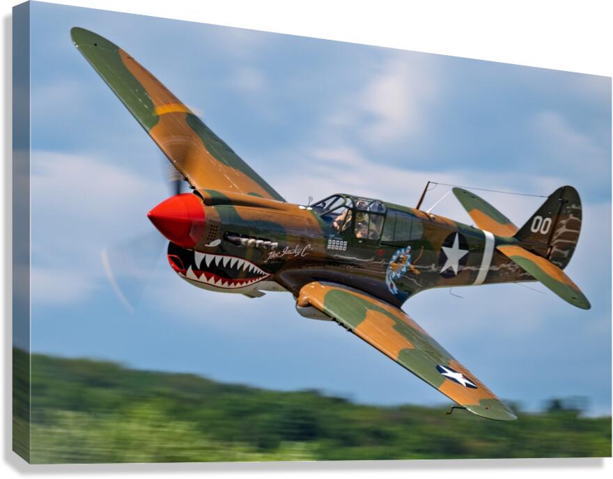 Curtiss P-40 Warhawk Low Altitude High Speed Pass Canvas Print