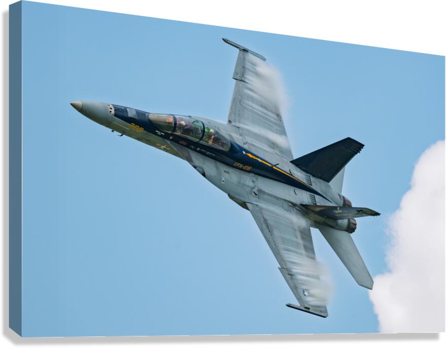 US Navy F-18 Super Hornet tearing through the Sky Canvas Print