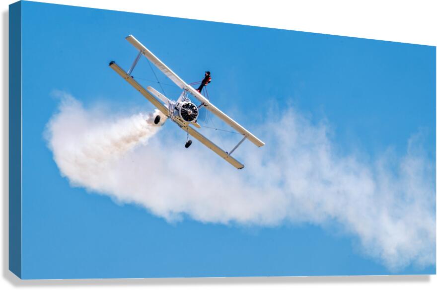 Grumman C-164 Ag Cat  and a Daring WingWalker.  Canvas Print