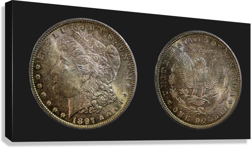 1897 United States Morgan Silver Dollar Canvas Print