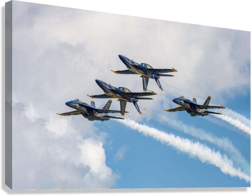 US Navy Blue Angels - Double Farvel Formation Canvas Print