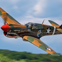 Curtiss P-40 Warhawk Low Altitude High Speed Pass