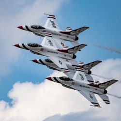 USAF Thunderbirds in their Diamond Formation