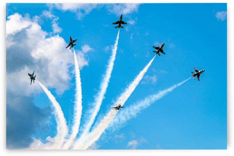 USAF Thunderbirds - Delta Break by Pisarek Photography