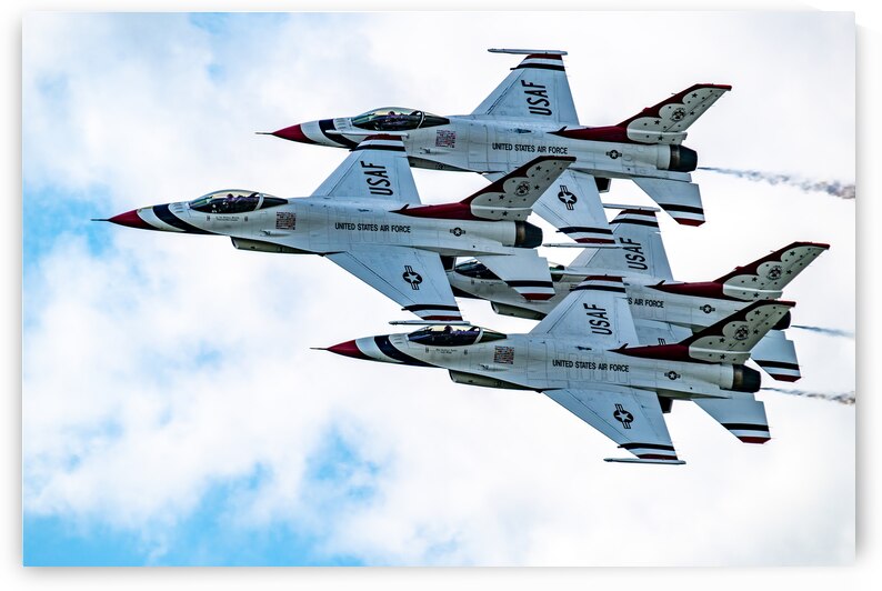 USAF Thunderbirds - Diamond Formation by Pisarek Photography