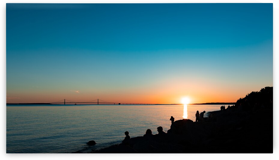 Sunset and the Mackinac Bridge by Pisarek Photography