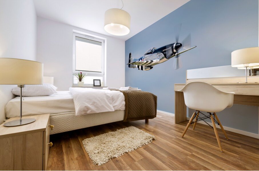 North American Aviation P-51D Mustang - Quick Silver Mural print