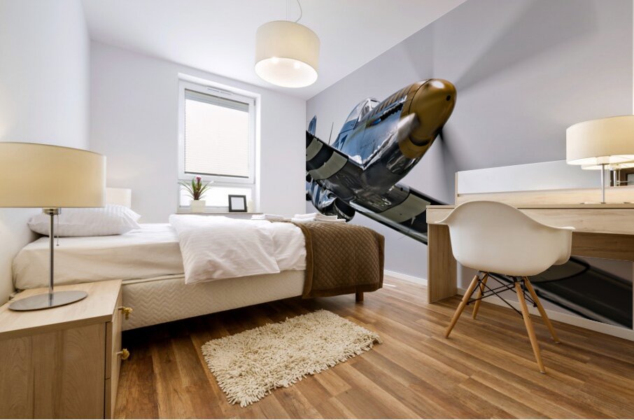 P-51 Mustang - Bald Eagle - Speed and Power Mural print