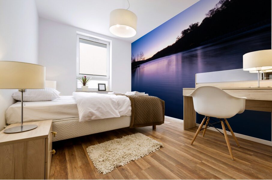 Sunrise on the Lake Mural print