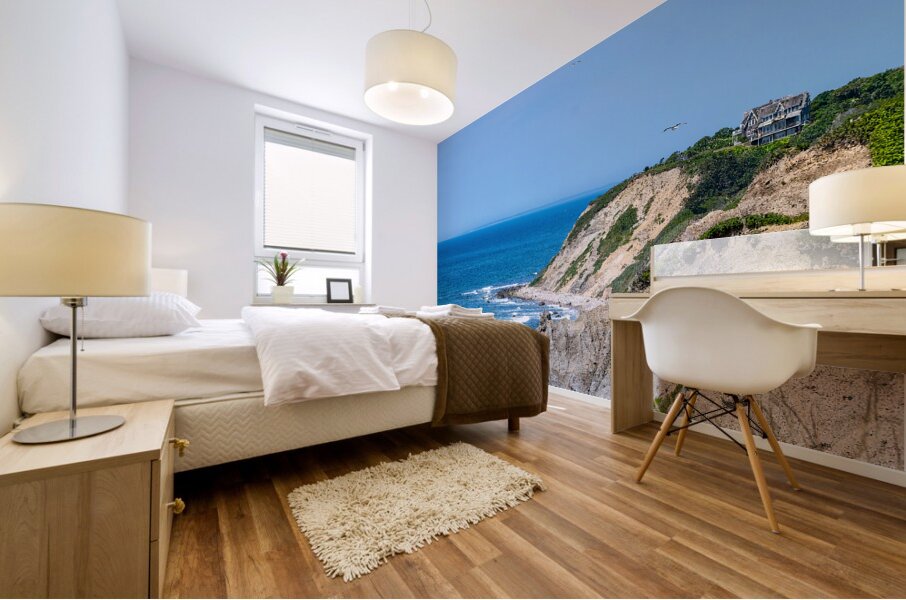 House on a Cliff Mural print