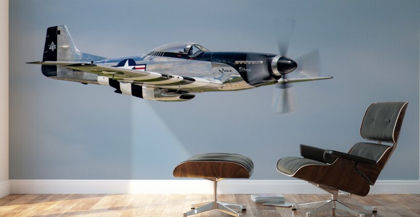North American Aviation P-51D Mustang - Quick Silver Wall Murals