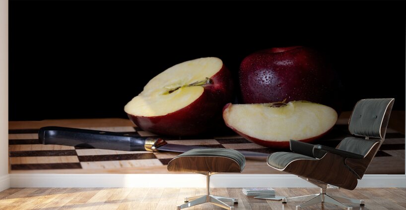 Apples on a Cutting Board Wall Murals