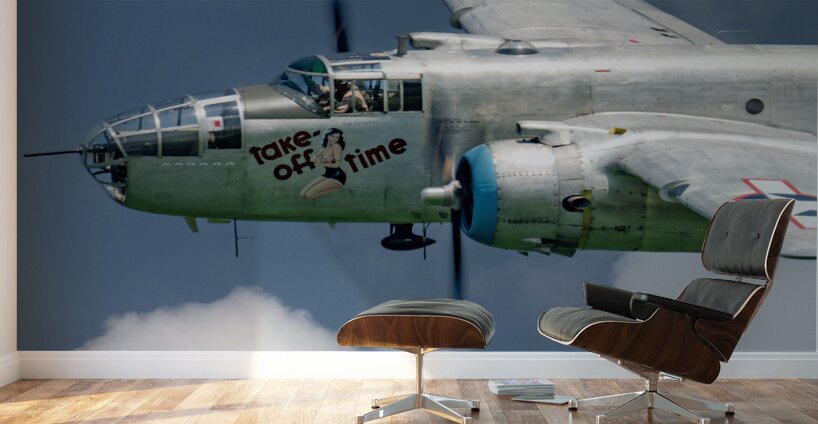 North American Aviation B-25 Mitchell - Take Off Time Wall Murals