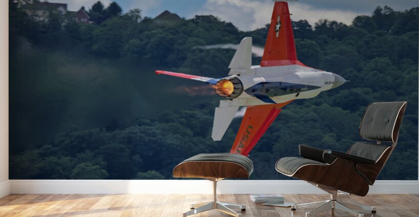 F-16 in a High Performance Turn Wall Murals