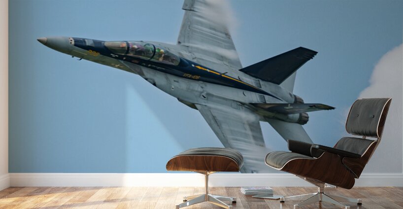 US Navy F-18 Super Hornet tearing through the Sky Wall Murals