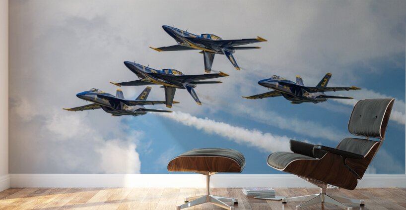 US Navy Blue Angels - Double Farvel Formation Wall Murals