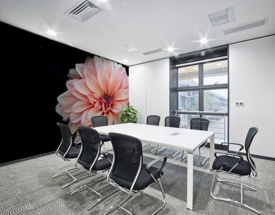 Pink Dahlia Wall Printing