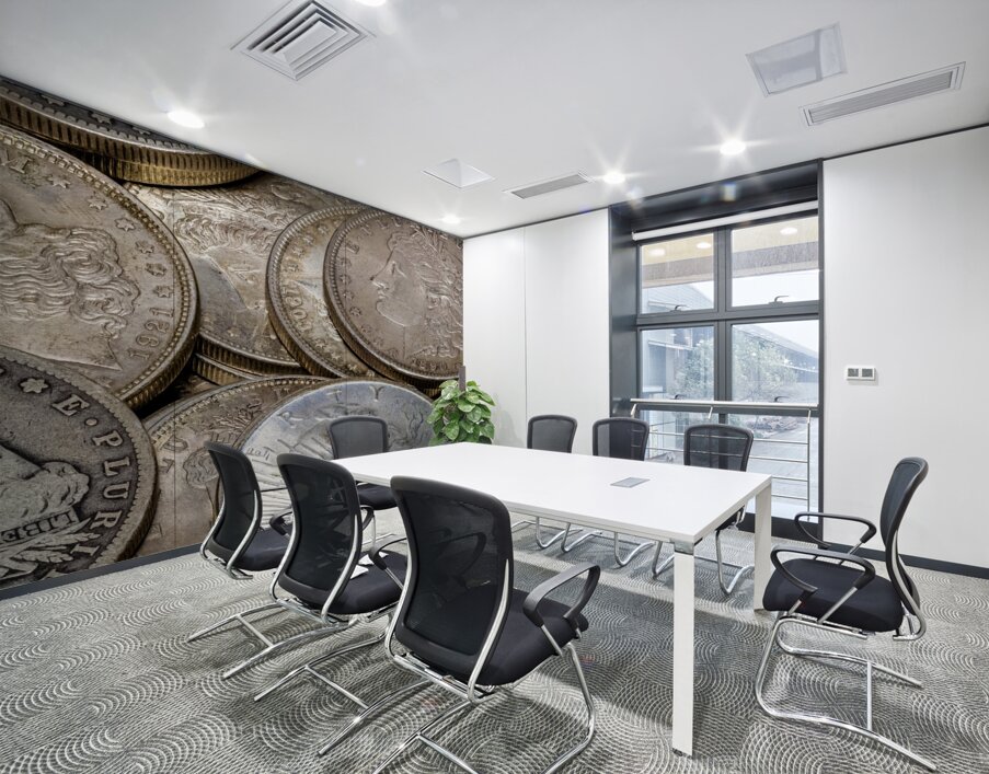 Silver Dollars Wall Printing