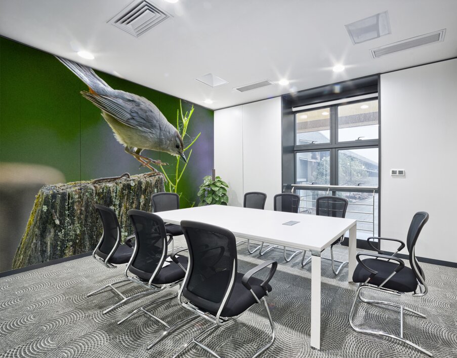 Cat Bird on a Post Wall Printing