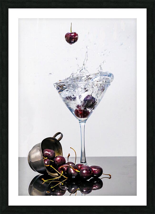 Cherries in a Vodka Martini Picture Frame print