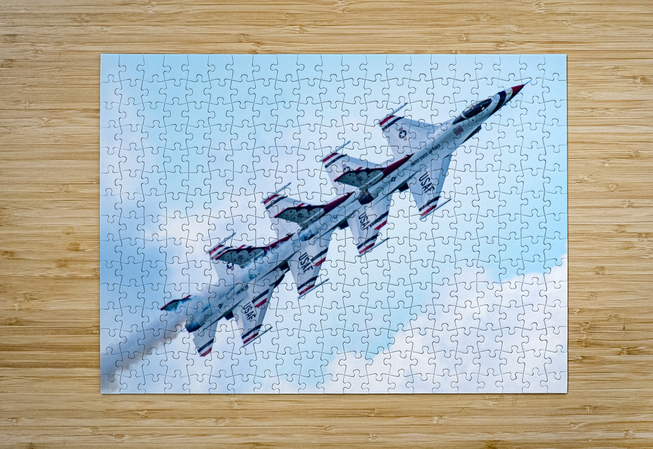 USAF Thunderbirds - Echelon in Review Pisarek Photography Puzzle printing