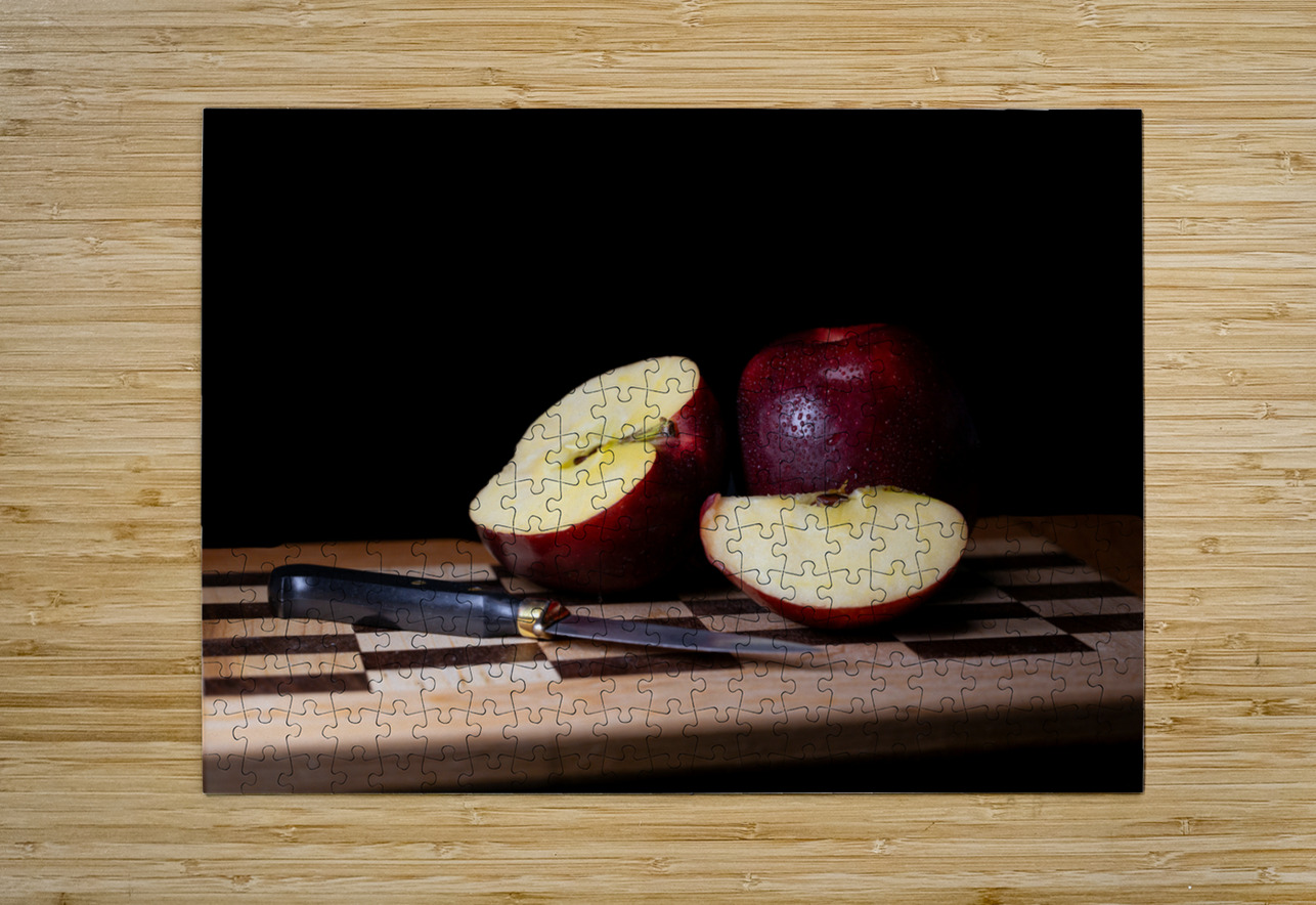 Apples on a Cutting Board Pisarek Photography Puzzle printing