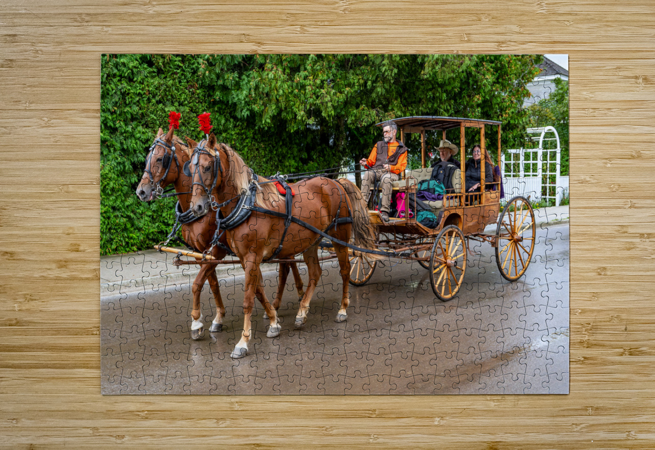 Horse and Carriage on Mackinac Island Pisarek Photography Puzzle printing