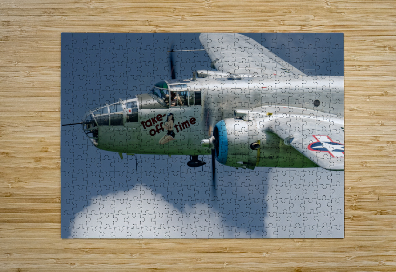 North American Aviation B-25 Mitchell - Take Off Time Pisarek Photography Puzzle printing