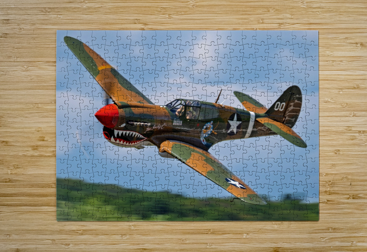 Curtiss P-40 Warhawk Low Altitude High Speed Pass Pisarek Photography Puzzle printing