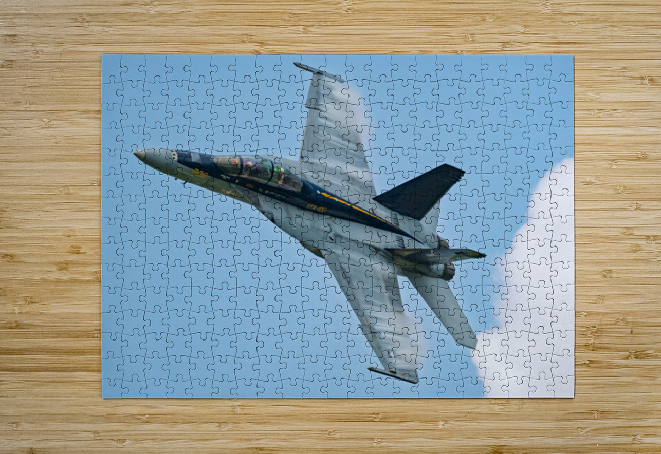 US Navy F-18 Super Hornet tearing through the Sky Pisarek Photography Puzzle printing