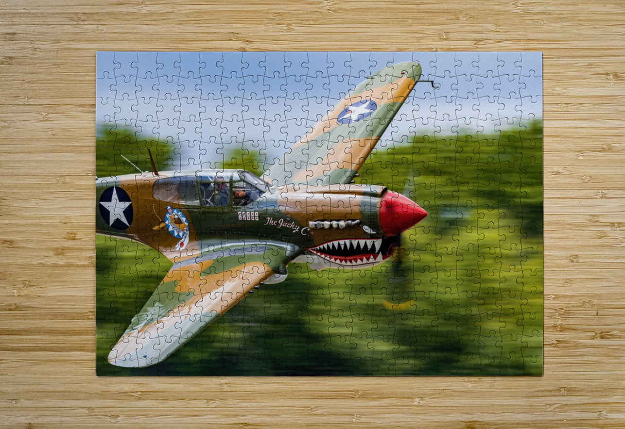 Curtiss P-40 WarHawk High Speed Pass Pisarek Photography Puzzle printing