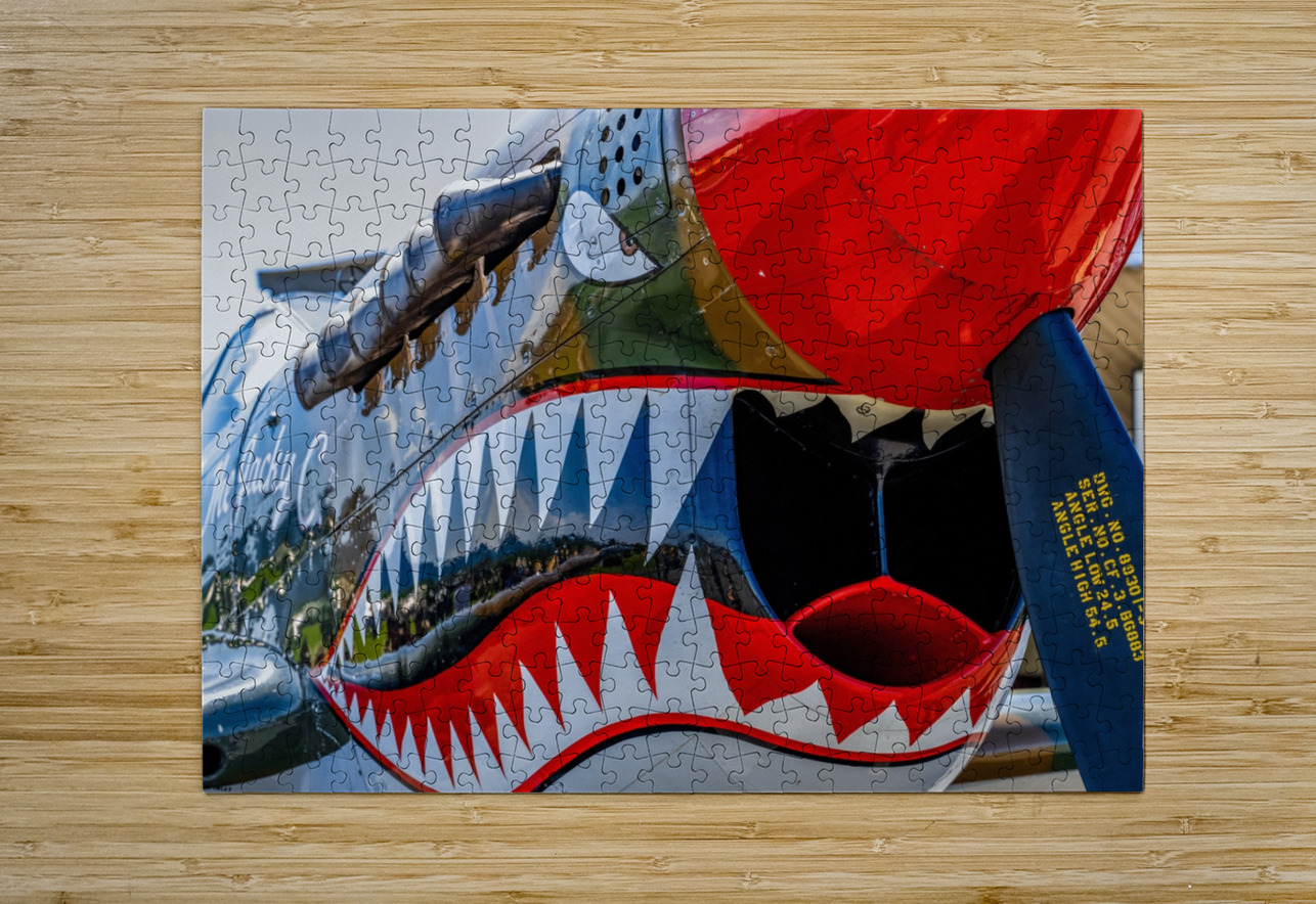 Curtiss P-40 Warhawk Nose Art Pisarek Photography Puzzle printing