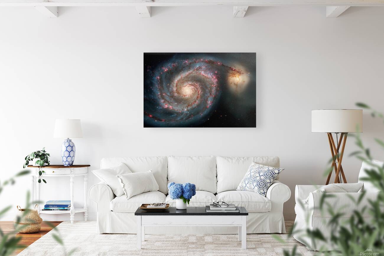 The Whirlpool Galaxy – A Cosmic Dance of Light and Gravity Reproduction