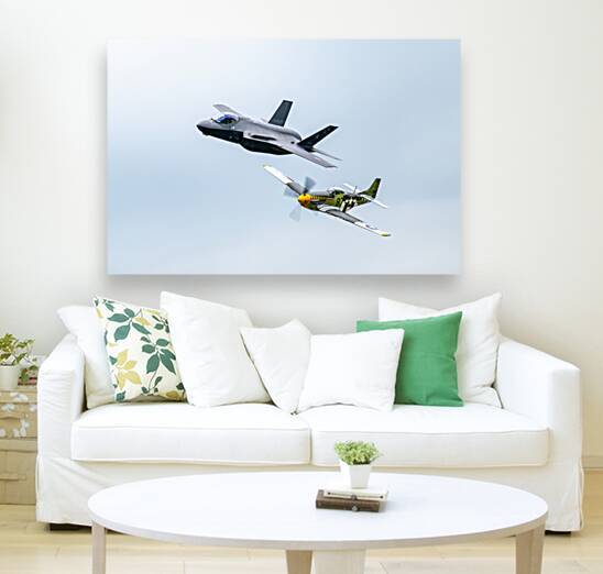 Heritage Flight - P-51D Mustang & F-35 Lightning II by Pisarek Photography